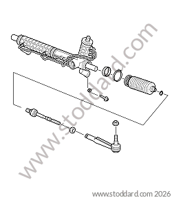 STEERING RACK / DUST SEAL / STEERING TIE ROD for Porsche Boxster 987 09-12 &bull; 2009 &bull; Boxster 2.9 &bull; Cabrio &bull; Manual Gearbox, 6 Speed
