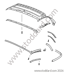 CONVERTIBLE TOP SEAL for Porsche Boxster 987 09-12 &bull; 2009 &bull; Boxster 2.9 &bull; Cabrio &bull; Manual Gearbox, 6 Speed