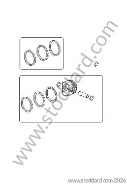 PISTON / PISTON RINGS for Porsche Cayman 987C 06-08 &bull; 2007 &bull; Cayman 2.7 &bull; Automatic Gearbox