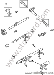 SHAFT AND SELECTOR FORK FOR GEARBOX for Porsche Cayman 987C 06-08 &bull; 2007 &bull; Cayman 2.7 &bull; Manual Gearbox, 5 Speed