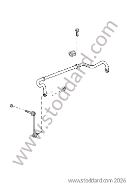 FRONT STABILIZER BAR for Porsche Cayman 987C 06-08 &bull; 2006 &bull; Cayman S 3.4 &bull; Manual Gearbox, 6 Speed