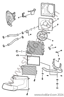 FRONT WATER RADIATOR /FRONT RADIATOR FAN / FRONT RADIATOR DUCT for Porsche Cayman 987C 09-12 &bull; 2012 &bull; Cayman R &bull; Manual Gearbox, 6 Speed