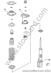 SUSPENSION SHOCK ABSORBER STRUT for Porsche 993 &bull; 1994 &bull; 993 Carrera 2 &bull; Coupe &bull; Manual Gearbox, 6 Speed