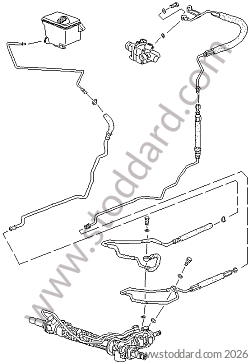 POWER STEERING LINES for Porsche 993 Turbo &bull; 1998 &bull; 993 Turbo &bull; Coupe &bull; Manual Gearbox, 6 Speed