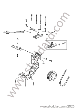 COMPRESSOR MOUTING DRIVING MECHANISM for Porsche 993 Turbo &bull; 1995 &bull; 993 Turbo &bull; Coupe &bull; Manual Gearbox, 6 Speed
