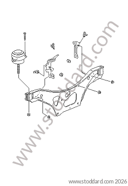 ENGINE SILENT BLOCK / ENGINE CROSSBEAM for Porsche 996 &bull; 1998 &bull; 996 Carrera 2 &bull; Coupe &bull; Manual Gearbox, 6 Speed