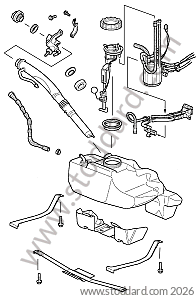 FUEL TANK for Porsche 996 &bull; 1999 &bull; 996 Carrera 4 &bull; Cabrio &bull; Automatic Gearbox