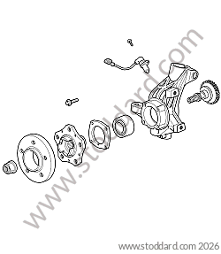 WHEEL CARRIER WHEEL HUB for Porsche 996 &bull; 1998 &bull; 996 Carrera 2 &bull; Coupe &bull; Manual Gearbox, 6 Speed