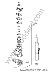 SUSPENSION SHOCK ABSORBER STRUT for Porsche 996 &bull; 2002 &bull; 996 Carrera 4S &bull; Cabrio &bull; Manual Gearbox, 6 Speed