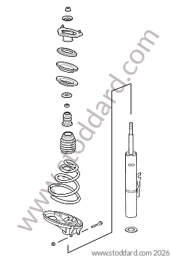 SUSPENSION SHOCK ABSORBER STRUT for Porsche 996 &bull; 1999 &bull; 996 Carrera 4 &bull; Coupe &bull; Manual Gearbox, 6 Speed