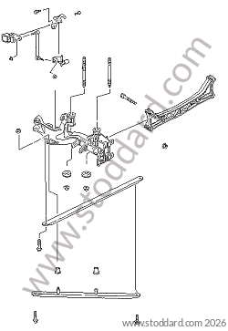 REAR AXLE / DRIVE TRAIN SUPPORT / REAR CROSSBEAM for Porsche 996 &bull; 1998 &bull; 996 Carrera 2 &bull; Coupe &bull; Manual Gearbox, 6 Speed