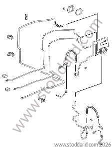 FRONT BRAKE HOSE for Porsche 996 &bull; 1998 &bull; 996 Carrera 2 &bull; Coupe &bull; Manual Gearbox, 6 Speed