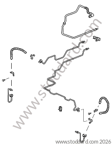 REAR BRAKE HOSE for Porsche 996 &bull; 1998 &bull; 996 Carrera 2 &bull; Coupe &bull; Manual Gearbox, 6 Speed