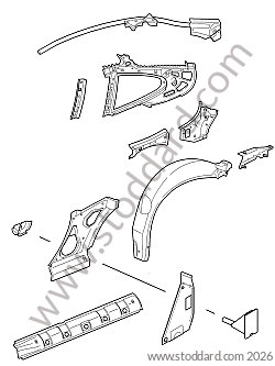 SIDE SECTION INNER for Porsche 996 &bull; 1999 &bull; 996 Carrera 4 &bull; Coupe &bull; Manual Gearbox, 6 Speed