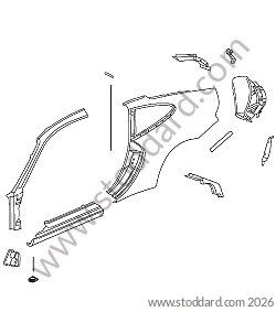 SIDE SECTION OUTER for Porsche 996 &bull; 1999 &bull; 996 Carrera 4 &bull; Coupe &bull; Manual Gearbox, 6 Speed