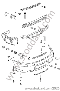 REAR BUMPER / CROSSBEAM / SUPPORT / REAR HEAT SHIELD for Porsche 996 &bull; 2002 &bull; 996 Carrera 2 &bull; Coupe &bull; Manual Gearbox, 6 Speed