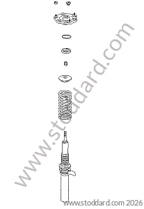 SUSPENSION SHOCK ABSORBER STRUT for Porsche 996 Gt3 / Gt3-1 &bull; 2004 &bull; 996 Gt3 Rs &bull; Coupe &bull; Manual Gearbox, 6 Speed