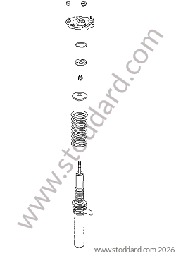 SUSPENSION SHOCK ABSORBER STRUT for Porsche 996 Gt3 / Gt3-1 &bull; 2004 &bull; 996 Gt3 &bull; Coupe &bull; Manual Gearbox, 6 Speed