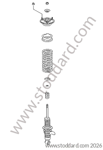 REAR SHOCK ABSORBER / REAR SPRING / REAR SHOCK ABSORBER HEAD for Porsche 996 Gt3 / Gt3-1 &bull; 2000 &bull; 996 Gt3 &bull; Coupe &bull; Manual Gearbox, 6 Speed