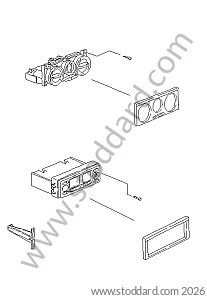 CONTROL SWITCH / AIR CONDITIONING CONTROL SWITCH for Porsche 996 Gt3 / Gt3-1 &bull; 2004 &bull; 996 Gt3 Rs &bull; Coupe &bull; Manual Gearbox, 6 Speed