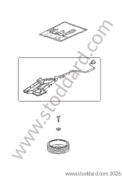 JACK / TOWING HOOK / TOOLBAG for Porsche 996 Turbo &bull; 2001 &bull; 996 Turbo &bull; Coupe &bull; Manual Gearbox, 6 Speed