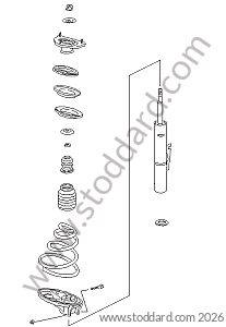 SUSPENSION SHOCK ABSORBER STRUT for Porsche 996 Turbo &bull; 2001 &bull; 996 Turbo &bull; Coupe &bull; Manual Gearbox, 6 Speed