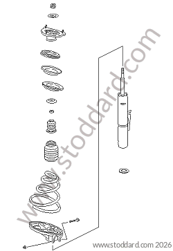 SUSPENSION SHOCK ABSORBER STRUT for Porsche 996 Turbo &bull; 2001 &bull; 996 Turbo &bull; Coupe &bull; Manual Gearbox, 6 Speed