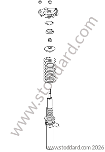 SUSPENSION SHOCK ABSORBER STRUT for Porsche 996 Turbo &bull; 2001 &bull; 996 Turbo Gt2 &bull; Coupe &bull; Manual Gearbox, 6 Speed