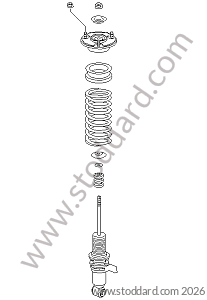 SHOCK ABSORBER / COIL SPRING for Porsche 996 Turbo &bull; 2001 &bull; 996 Turbo Gt2 &bull; Coupe &bull; Manual Gearbox, 6 Speed