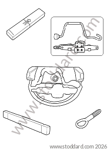 JACK / TOWING HOOK / TOOLBAG for Porsche 997 05-08 &bull; 2005 &bull; 997 C2 &bull; Coupe &bull; Manual Gearbox, 6 Speed