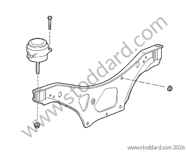 ENGINE SUPPORT / ENGINE SILENT BLOCK for Porsche 997 05-08 &bull; 2005 &bull; 997 C2 &bull; Coupe &bull; Manual Gearbox, 6 Speed