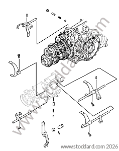 SHIFT RODS SHIFT FORKS FOR 4 SPEED AND 5 SPEED for Porsche 997 05-08 &bull; 2005 &bull; 997 C2 &bull; Coupe &bull; Manual Gearbox, 6 Speed