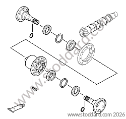DIFFERENTIAL / DIFFERENTIAL BEARING / GEARBOX TULIP for Porsche 997 05-08 &bull; 2005 &bull; 997 C2S &bull; Cabrio &bull; Manual Gearbox, 6 Speed