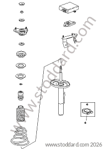 SUSPENSION SHOCK ABSORBER STRUT for Porsche 997 05-08 &bull; 2005 &bull; 997 C2 &bull; Coupe &bull; Manual Gearbox, 6 Speed