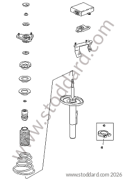 SUSPENSION SHOCK ABSORBER STRUT for Porsche 997 05-08 &bull; 2005 &bull; 997 C2 &bull; Cabrio &bull; Manual Gearbox, 6 Speed