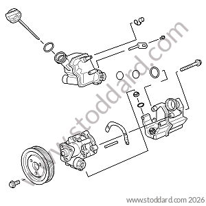 POWER STEERING / POWER STEERING PUMP / CONTAINER for Porsche 997 05-08 &bull; 2005 &bull; 997 C2 &bull; Coupe &bull; Manual Gearbox, 6 Speed