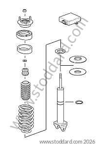 SHOCK ABSORBER COIL SPRING for Porsche 997 05-08 &bull; 2007 &bull; 997 C4 &bull; Targa &bull; Manual Gearbox, 6 Speed