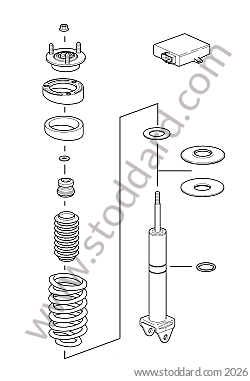 SHOCK ABSORBER COIL SPRING for Porsche 997 05-08 &bull; 2007 &bull; 997 C4 &bull; Targa &bull; Manual Gearbox, 6 Speed