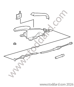 HANDBRAKE LEVER / HANDBRAKE CABLE for Porsche 997 05-08 &bull; 2007 &bull; 997 C4S &bull; Targa &bull; Automatic Gearbox