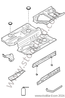 FLOOR / FRAME SIDE RAIL / JACK SOCKET for Porsche 997 05-08 &bull; 2007 &bull; 997 C4 &bull; Targa &bull; Manual Gearbox, 6 Speed