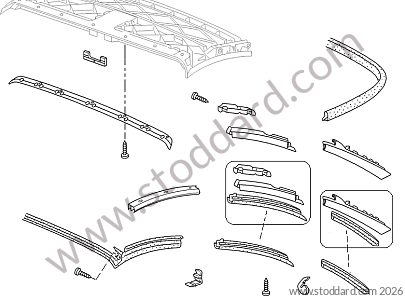 SEAL / SCREW / GUIDE / LIMIT STOP for Porsche 997 05-08 &bull; 2005 &bull; 997 C2 &bull; Cabrio &bull; Manual Gearbox, 6 Speed