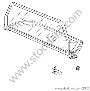 DEFLECTOR for Porsche 997 05-08 &bull; 2005 &bull; 997 C2 &bull; Cabrio &bull; Manual Gearbox, 6 Speed