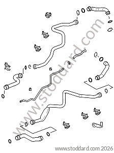 WATER HOSE UNDER CAR for Porsche 997 09-12 &bull; 2009 &bull; 997 C2 &bull; Coupe &bull; Manual Gearbox, 6 Speed