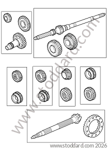 SETS OF PINIONS / CROWN AND PINION DRIVE / PRIMARY SHAFT for Porsche 997 09-12 &bull; 2010 &bull; 997 C4 &bull; Coupe &bull; Manual Gearbox, 6 Speed