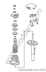SUSPENSION SHOCK ABSORBER STRUT for Porsche 997 09-12 &bull; 2010 &bull; 997 C2S &bull; Cabrio &bull; Manual Gearbox, 6 Speed