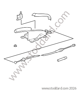 HANDBRAKE LEVER / HANDBRAKE CABLE for Porsche 997 09-12 &bull; 2009 &bull; 997 C4S &bull; Coupe &bull; Manual Gearbox, 6 Speed