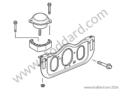 ENGINE SUPPORT / ENGINE SILENT BLOCK for Porsche 997 Gt3 / Gt3-2 &bull; 2007 &bull; 997 Gt3 Rs 3.6 &bull; Coupe &bull; Manual Gearbox, 6 Speed