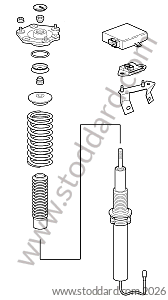 SUSPENSION SHOCK ABSORBER STRUT for Porsche 997 Turbo 07-09 &bull; 2008 &bull; 997 Gt2 &bull; Coupe &bull; Manual Gearbox, 6 Speed