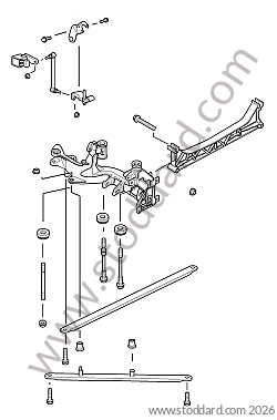 REAR AXLE / DRIVE TRAIN SUPPORT / REAR CROSSBEAM for Porsche 997 Turbo 07-09 &bull; 2007 &bull; 997 Turbo &bull; Coupe &bull; Manual Gearbox, 6 Speed