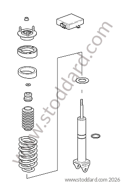 REAR SHOCK ABSORBER / REAR SPRING / REAR SHOCK ABSORBER HEAD for Porsche 997 Turbo 07-09 &bull; 2007 &bull; 997 Turbo &bull; Coupe &bull; Manual Gearbox, 6 Speed